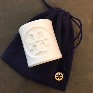 Tory Burch White Cuff Bracelet